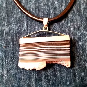 Stone Pendant on a Leather Cord